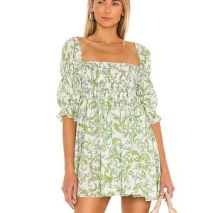 MISA Los Angeles “Zadie" Mini Paisley-Print Babydoll Dress: Size XS (NWT)